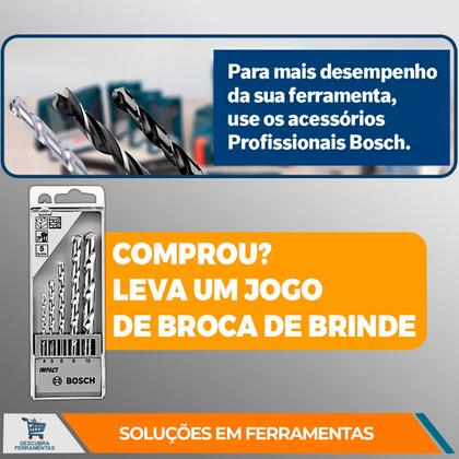 Imagem de Kit Furadeira Martelete de Impacto Bosch GSB 13 RE C/Maleta e Mais 5 Brocas 750W 127V/220V 3800RPM Com Interruptor de Velocidade Profissional