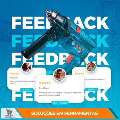 Imagem de Kit Furadeira Martelete de Impacto Bosch GSB 13 RE C/Maleta e Mais 5 Brocas 750W 127V/220V 3800RPM Com Interruptor de Velocidade Profissional