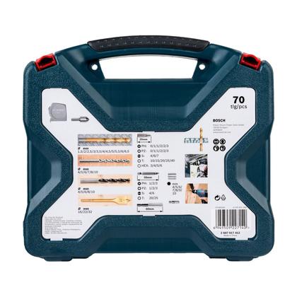 Imagem de Kit Furadeira Parafusadeira Impacto Gsb 185 Li Bosch 70 Pcs