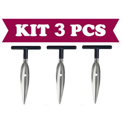 Imagem de KIT Furadores de Coco Em Aço Inox Profissional Resistente Abridor Manual