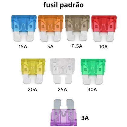 Imagem de Kit Fusivel Automotivo Lamina Padrão 10 Peças - troya tools