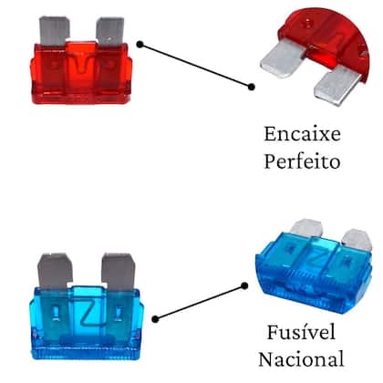 Imagem de Kit Fusível Lâmina Comum 5 10 15 20 25 30 e 40 Amperes 70 Fusiveis Aplicação Em Geral Como Rádios Módulos Veículos Etc