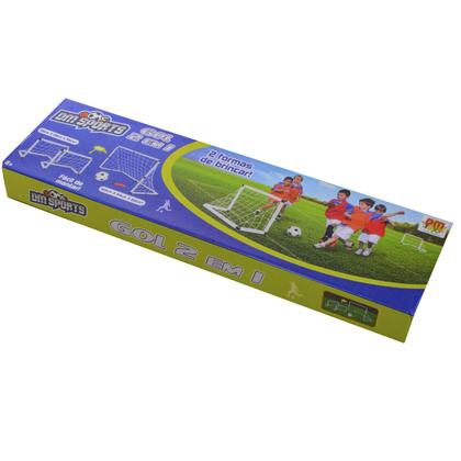 Imagem de Kit Futebol Chute A Gol DM Sports 2 Traves + Bola e Bomba