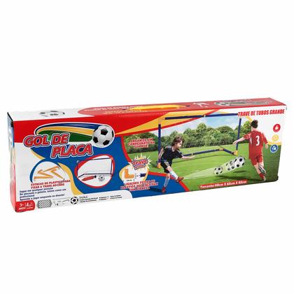 Imagem de Kit Futebol Infantil Completo Com Golzinho Bola E Bomba Para Diversão
