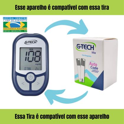 Imagem de Kit G-tech Vita Glicose 10 Tiras Reagentes + 10 Lancetas