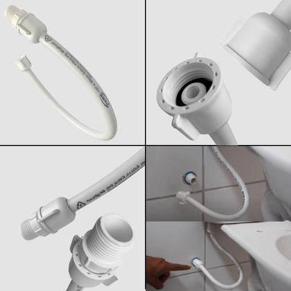 Imagem de Kit Gabinete Armario de Banheiro com Cuba Espelho Torneira Cromada Valvula Sifão Engate