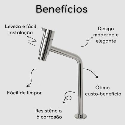 Imagem de Kit Gabinete Armario de Banheiro Lavabo com Cuba Espelho Torneira Cromada Sifão Valvula Engate