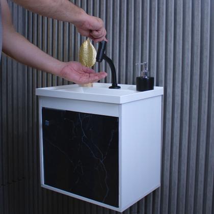 Imagem de Kit Gabinete Banheiro Em Mdf Com Espelheira - Veneto 