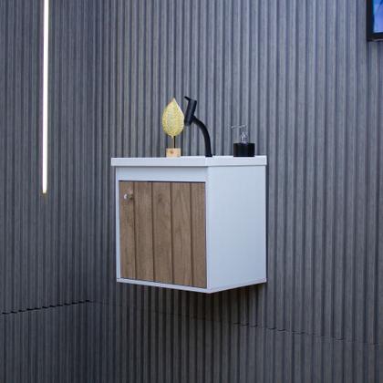 Imagem de Kit Gabinete Banheiro Em Mdf Com Espelheira - Veneto 