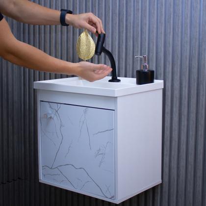 Imagem de Kit Gabinete Banheiro Em Mdf Com Espelheira - Veneto 