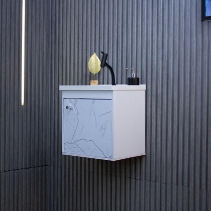 Imagem de Kit Gabinete Banheiro Em Mdf Com Espelheira - Veneto 