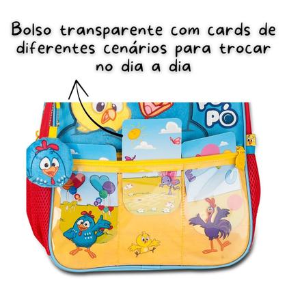Imagem de Kit Galinha Pintadinha Mochila e Lancheira Térmica Infantil