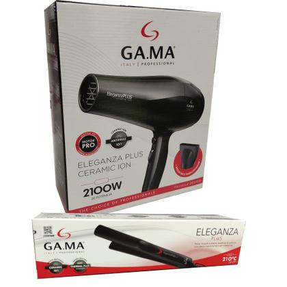 Imagem de KIT GAMA ELEGANZA PLUS CERAMIC ION - SECADOR 2100W 220V + PRANCHA 220ºC BIV