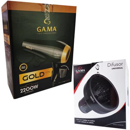 Imagem de Kit gama - secador gold ion 2200w 220v + difusor de ar universal