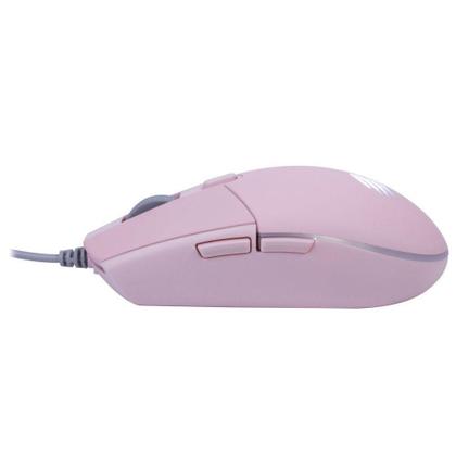 Imagem de Kit Gamer Combo Arya Mouse 2400Dpi + Mousepad Rosa Mc104 Oex