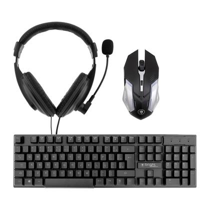 Kit Gamer Combo Bright 0543 Teclado + Mouse + Headset - Kit Gamer