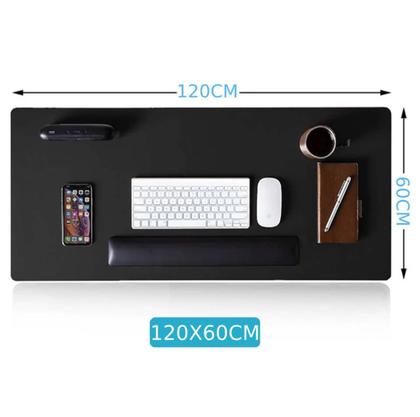 Imagem de Kit Gamer Mousepad Grande 120X60Cm Couro + Suporte Fone