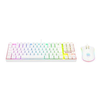 Imagem de Kit Gamer Redragon RGB Headset Lamia 2 Surround 7.1 + Teclado Kumara Switch Outemu Blue + Mouse Cobra V2, 12400DPI, Branco - S125W