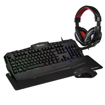 Imagem de Kit Gamer Teclado Headset Mouse Mousepad Ktrok Extreme