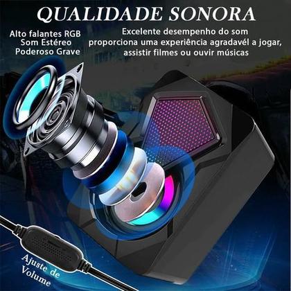 Imagem de Kit Gamer Teclado Semi-mecânico + Mouse Gamer 3200 Dpi + Caixa De Som