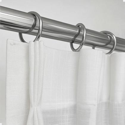 Imagem de Kit Gancho Argola Transparente Varão Comum Ganchinho 8 Oito Cortina Kit 10/20/25/30/40/50 Un