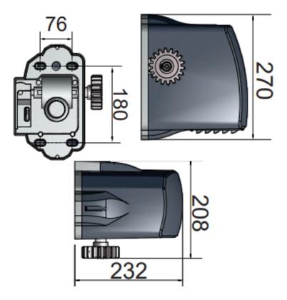 Imagem de Kit Garen KDZ TSI FIT 1/4 Motor Portão 4.5M Cremalheira E 2 Controles