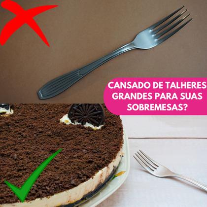 Imagem de Kit Garfo De Sobremesa Aço Inox Conjunto Dia a Dia Jogo Talher Resistente Multiuso