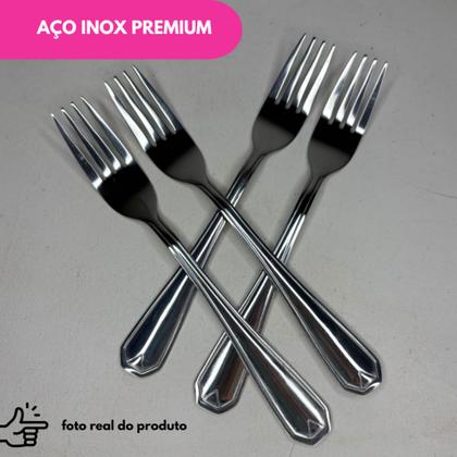 Imagem de Kit Garfo Refeição Mesa Jogo Aço Inox Premium Talher Cozinha Restaurante Bar Buffet Churrasco