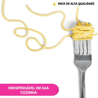 Imagem de Kit Garfo Refeição Mesa Jogo Aço Inox Premium Talher Cozinha Restaurante Bar Buffet Churrasco