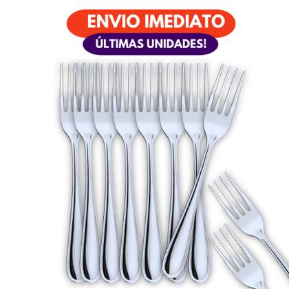 Imagem de Kit Garfo Refeição Mesa Jogo Aço Inox Premium Talher Cozinha Restaurante Bar Buffet Churrasco