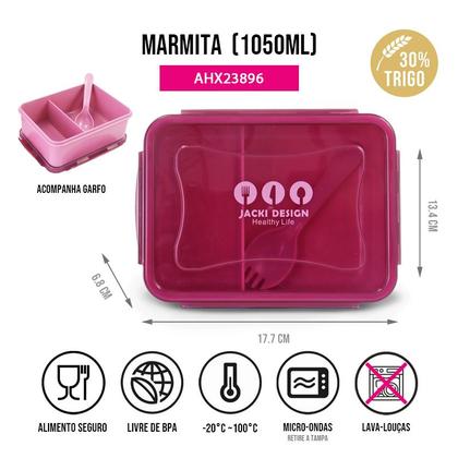 Imagem de Kit Garrafa E Marmita Lanche Bebida Fitness Passeio