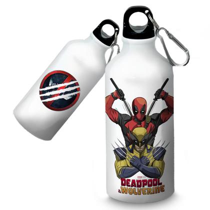 Imagem de Kit Garrafa Squeeze Deadpool Wolverine+Caneca Preta Marvel