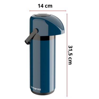 Imagem de Kit Garrafa Térmica 1 Litro Verona + Açucareiro 350 ML Garrafa Alça Ampola de Vidro