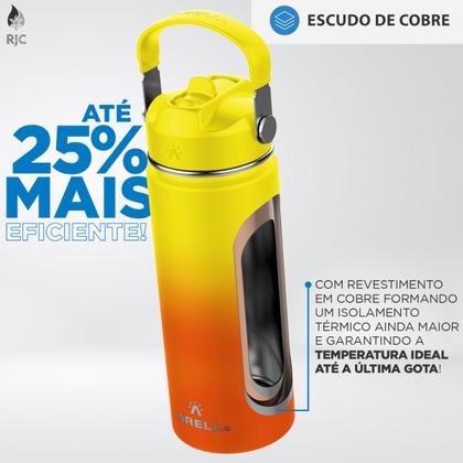 Imagem de KIT Garrafa Térmica Arell Straw Flask 532ml com Saquinho Algodão