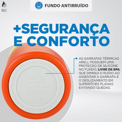 Imagem de KIT Garrafa Térmica Arell Straw Flask 532ml com Saquinho Algodão