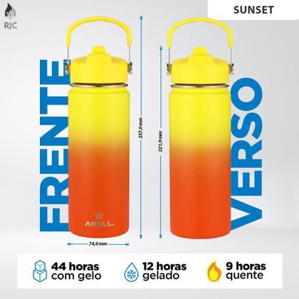 Imagem de KIT Garrafa Térmica Arell Straw Flask 532ml com Saquinho Algodão