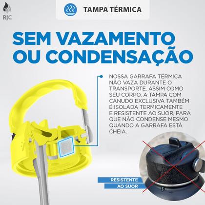 Imagem de KIT Garrafa Térmica Arell Straw Flask 532ml com Saquinho Algodão