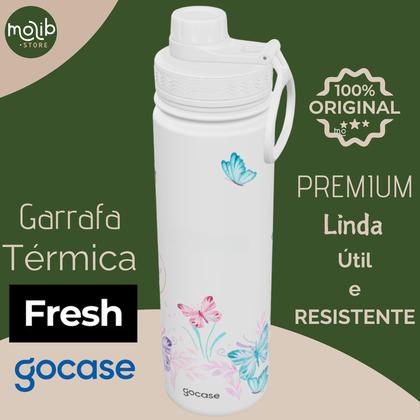 Imagem de KIT Garrafa Térmica Gocase Original Premium Estampas 650ml com saquinho protetor