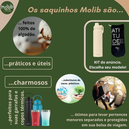 Imagem de KIT Garrafa Térmica Gocase Original Premium Estampas 650ml com saquinho protetor