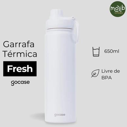 Imagem de KIT Garrafa Térmica Gocase Original Premium Estampas 650ml com saquinho protetor