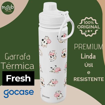 Imagem de KIT Garrafa Térmica Gocase Original Premium Estampas 650ml com saquinho protetor