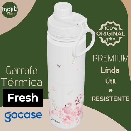 Imagem de KIT Garrafa Térmica Gocase Original Premium Estampas 650ml com saquinho protetor