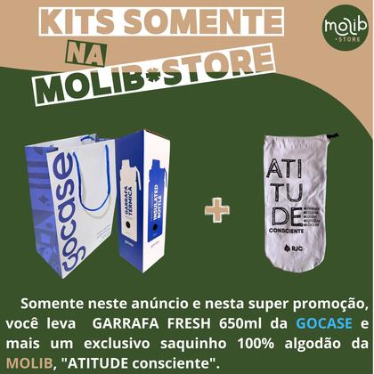 Imagem de KIT Garrafa Térmica Gocase Original Premium Estampas 650ml com saquinho protetor