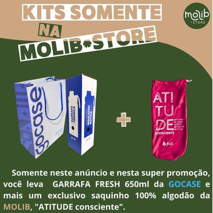 Imagem de KIT Garrafa Térmica Gocase Original Premium Estampas 650ml com saquinho protetor