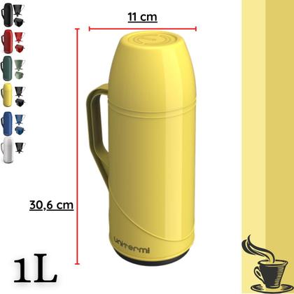 Imagem de Kit Garrafa Térmica Roma 1 Litro Com Suporte para Filtro de Café 102 e 103 Açucareiro 350 ML