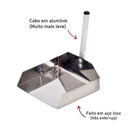 Imagem de Kit Gaveta Cinzeiro + Pá de Limpeza Churrasqueira Inox