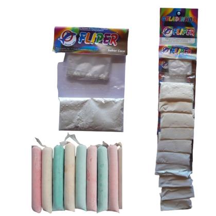 Imagem de Kit geladinho fliper cremoso 1 cartela com 10 unidades côco