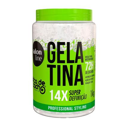 Imagem de Kit Gelatina Salon Line todecacho Super Definição 1Kg E Creme De Pentear Salon Line Infantil Salon Line Kids Sem Nós 1Kg