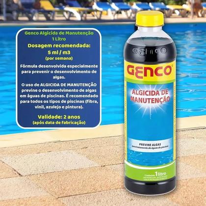 Imagem de Kit Genco Genfloc Clarificante Algicida Choque E Manutenção