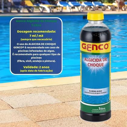 Imagem de Kit Genco Genfloc Clarificante Algicida Choque E Manutenção